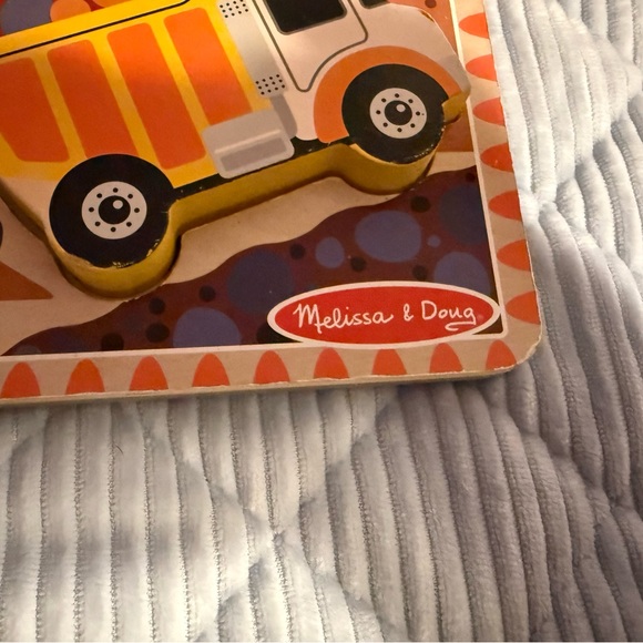 Melissa & Doug Fresh Start Construction Wooden Chunky Puzzle Set Ages 2+ - Picture 3 of 6